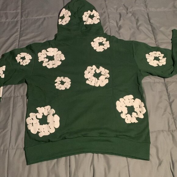 Denim Tears ‘The Cotton Wreath’ Sweatshirt Green Hoodie Men’s Large - Picture 3 of 3